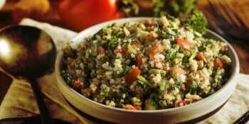 salada de quinoa e salsa fresca