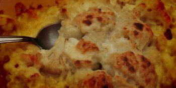 gratinado de couve-flor e queijo brie
