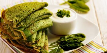 panqueca verde de espinafre