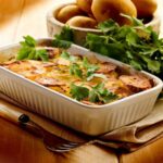 gratinado de batata e presunto tudo gostoso