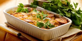 gratinado de batata e presunto