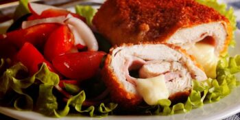 Enrolado de frango à milanesa