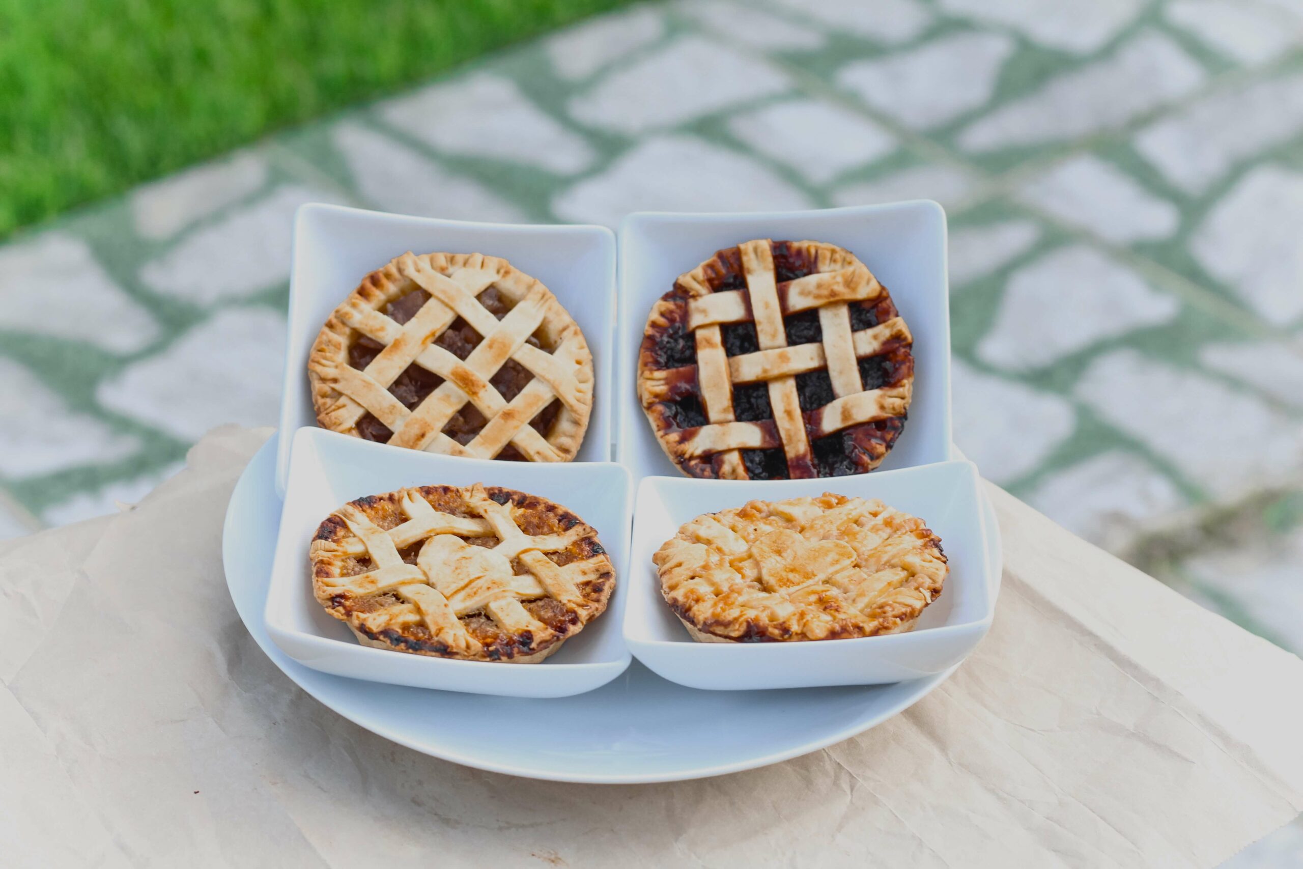 mini torta de maçã