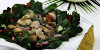 salada de frango e agrião