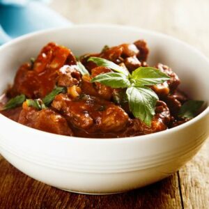 carne ensopada com molho de tomate tudo gostoso