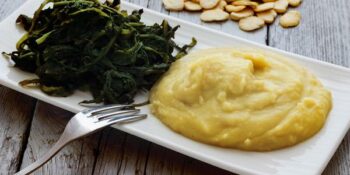 purê de feijão branco com chicória