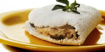 tapioca de frango e cogumelos