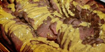 rosbife de filé ao molho mostarda