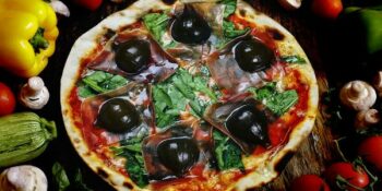 pizza de figo e presunto de parma