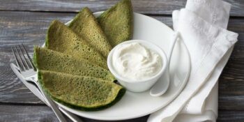 panqueca verde com creamcheese