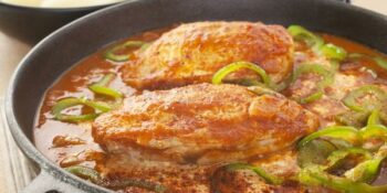 ensopado de filé de frango e pimentão