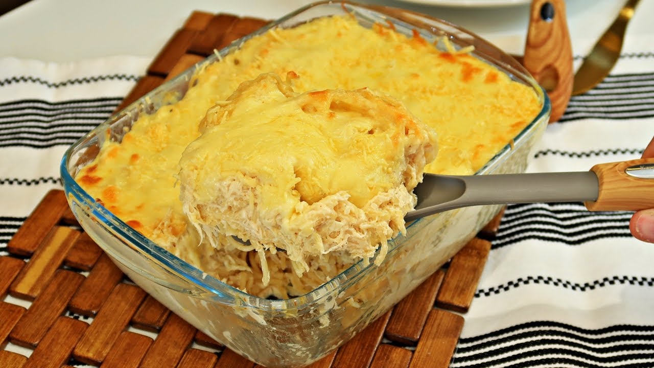 @meninoprendado preparou este delicioso macarrão gratinado com frango