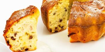 Bolo de nozes, cardamomo e passas