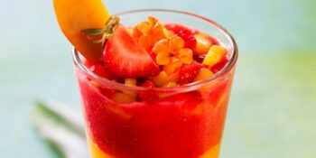 suco de manga e morango