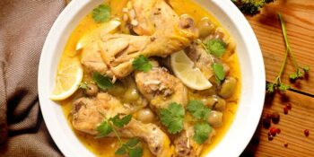 coxas ensopadas com azeitona e limão