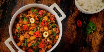 carne moída com azeitona e pimenta-malagueta