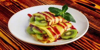 panqueca com kiwi