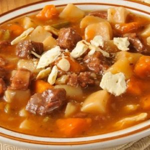 Sopa com carne de carneiro
