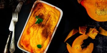 suflê de abóbora e queijo brie