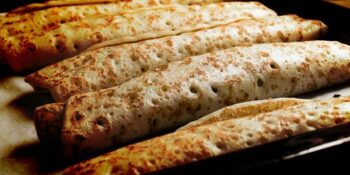 panqueca recheada com carne de peru moída