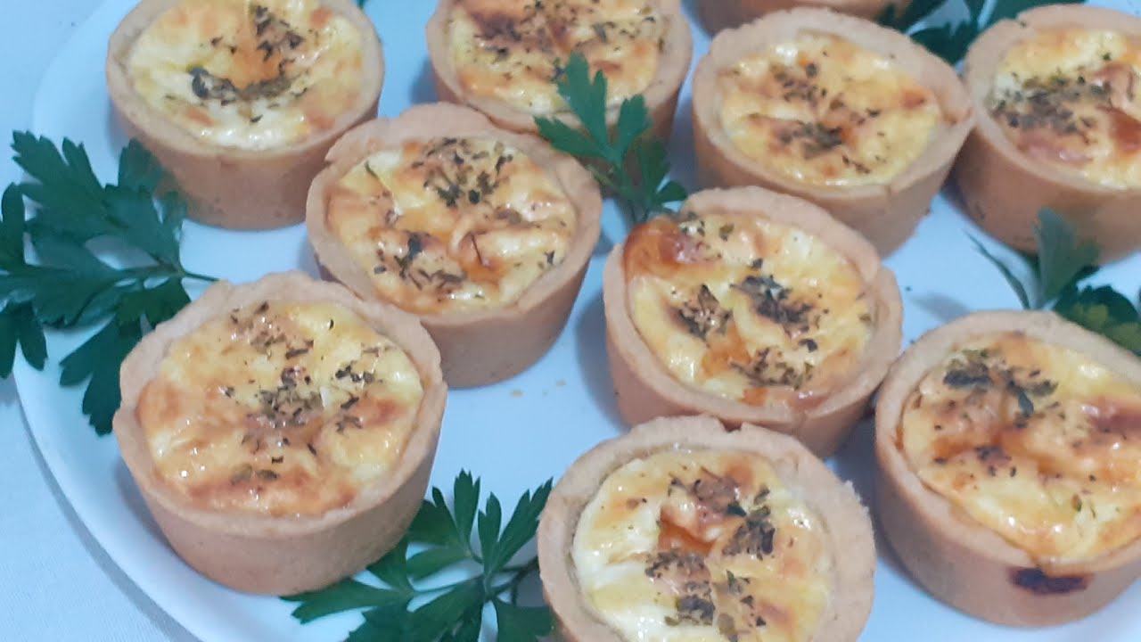 mini quiche com queijo provolone @arteeculinariadacris