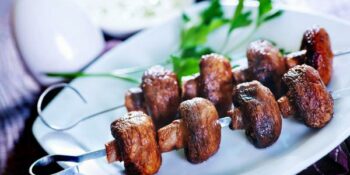 cogumelos na brasa