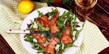 salada de rúcula e queijo padano