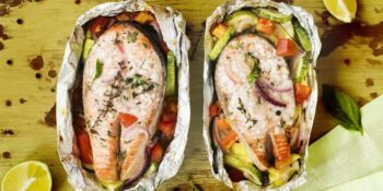 posta de salmão no forno
