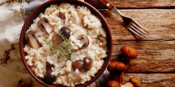 risoto com cogumelo shimehi
