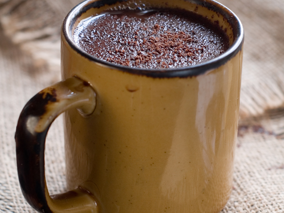 Chocolate quente com licor de cacau