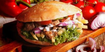 hambúrguer com carne de porco