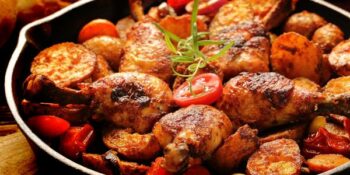 frango assado com batatas