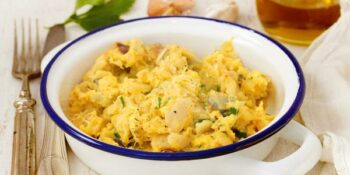 bacalhau com ovos mexidos