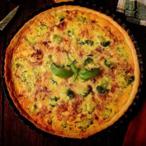 Receita de quiche com presunto com crostinha crocante