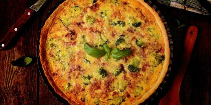 Receita de quiche com presunto com crostinha crocante