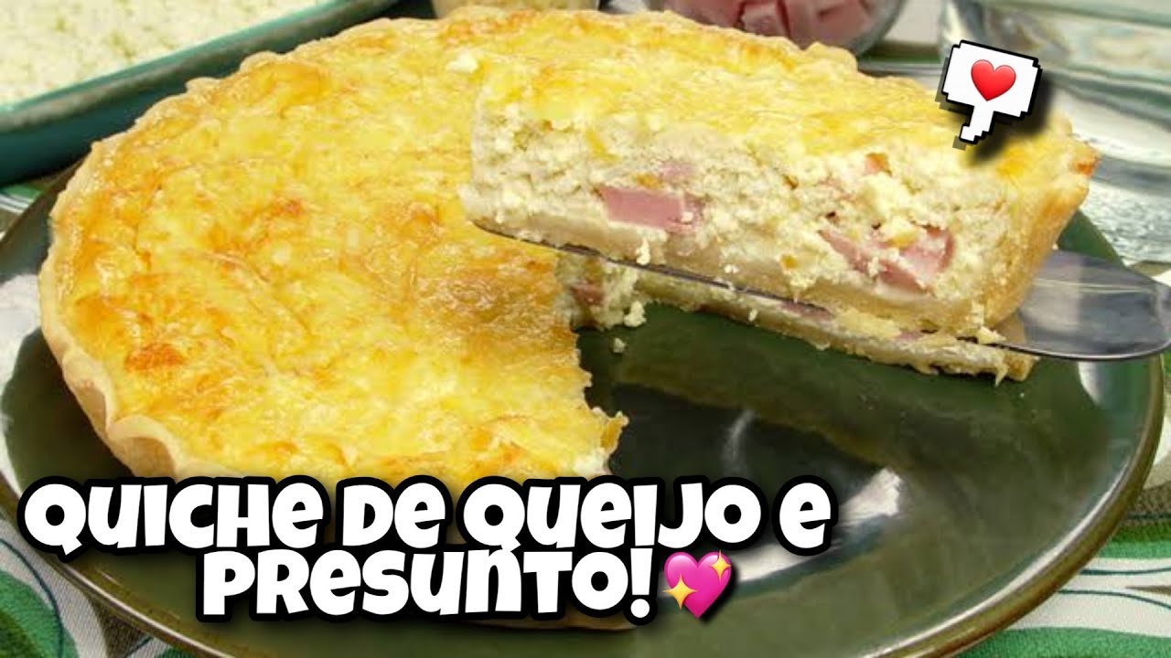 Receita de quiche com presunto com crostinha crocante