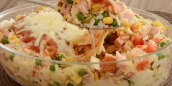 Arroz de forno colorido