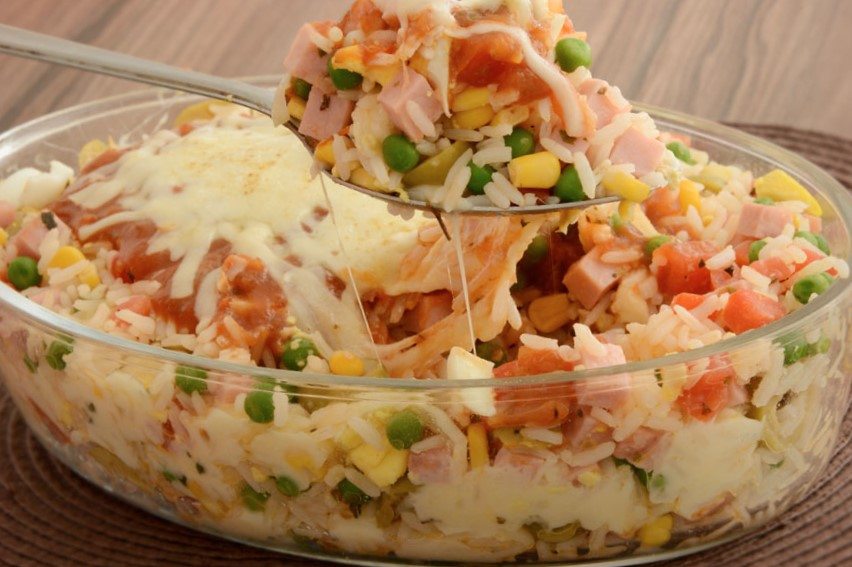 arroz de forno colorido