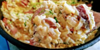 Arroz de forno com linguiça calabresa