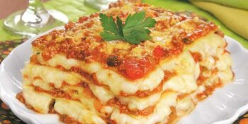 Lasanha de queijo muçarela