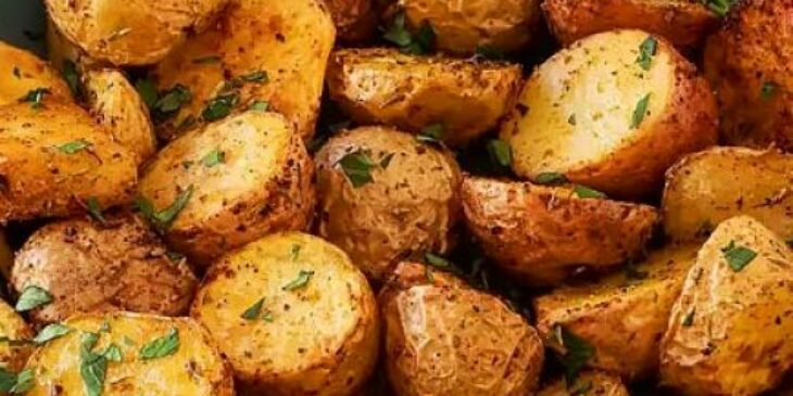 Batatas Assadas em Molho de Salsa e Limão - Imagem por N Cultura