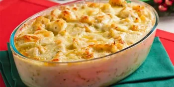 Suflê de bacalhau com leite de coco