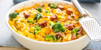 Creme de alho com parmesão brócolis e bacon