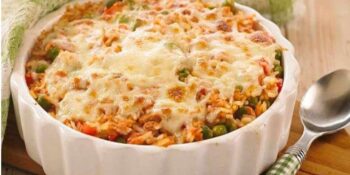 Arroz gratinado com Atum