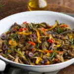 Caponata de berinjela no forno - Imagem por Vegana Prática