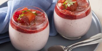 Mousse de gelatina com Morango cremoso