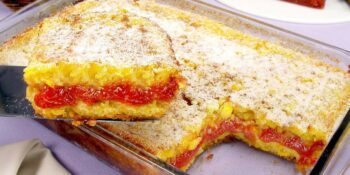Pamonha de forno recheada com goiabada
