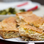 Torta fria de frango com requeijão