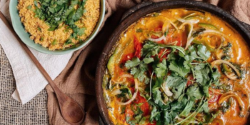 Moqueca de banana da terra vegana