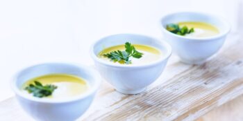Sopa de batata baroa com frango